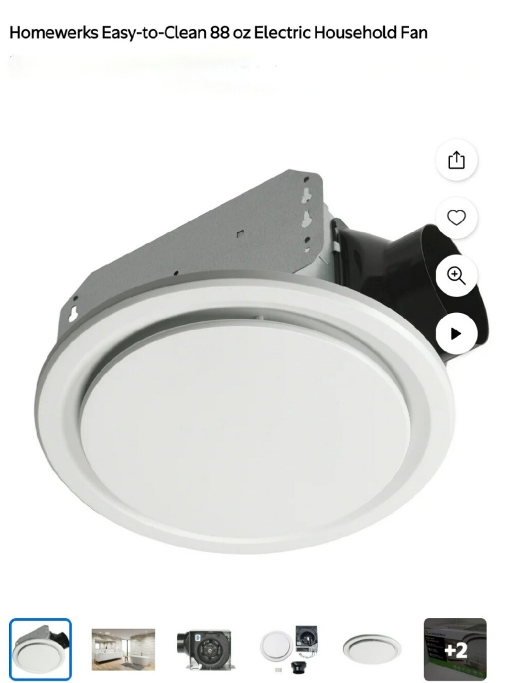 Homewerks Ceiling Vent/Exhaust Fan